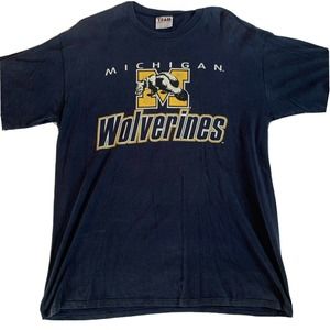 Vintage Mens Michigan Wolverines Spell Out T-Shirt